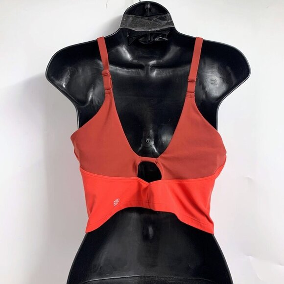 Athleta Women's Intention‎ Crop Sports Bra Lychee Cutout Adjustable Straps SZ S - Picture 2 of 11